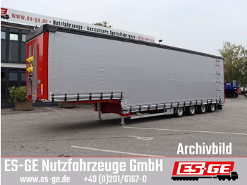 Низкорамный полуприцеп ES-GE 4-Achs-Satteltieflader mit Curtainsider-Aufbau: фото 2