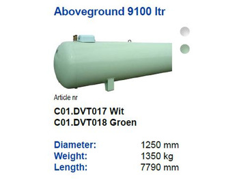 Новый Топливный бак для Грузовиков De Visser Propaan/Butaan LPG tank 9100 L gastank Propaan/Butaan LPG tank 9100 L (4,55 ton) Gastank Ø 1250 including tank fittings ID 11.10 L: 7790mm, 1350kg option of heating spiral: фото 4