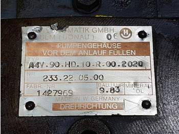 Гидравлика для Строительной техники Hydromatik A4V90HD1.0R002020-233.22.05.00-Drive pump/Fahrpump: фото 4 Гидравлика для Строительной техники Hydromatik A4V90HD1.0R002020-233.22.05.00-Drive pump/Fahrpump: фото 4