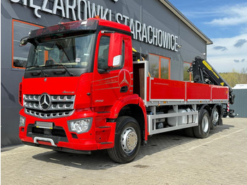 Грузовик бортовой/ Платформа, Автоманипулятор Mercedes-Benz Arocs Actros 2532 / E6 / 6x2 / skrzynia + żuraw Palfinger / budo: фото 2