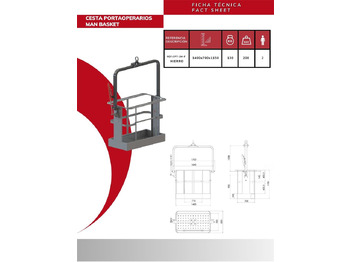 Новый Навесное оборудование для Кранов-манипуляторов Iron suspended man basket for tower cranes CPT-2H-F: фото 3