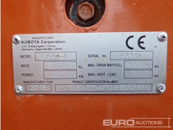 Мини-экскаватор Kubota U55-4: фото 2 Мини-экскаватор Kubota U55-4: фото 2