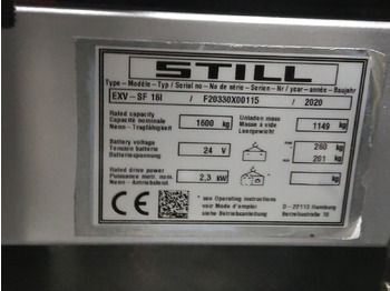 Штабелер Still EXV-SF16I/BATT.NEU: фото 5
