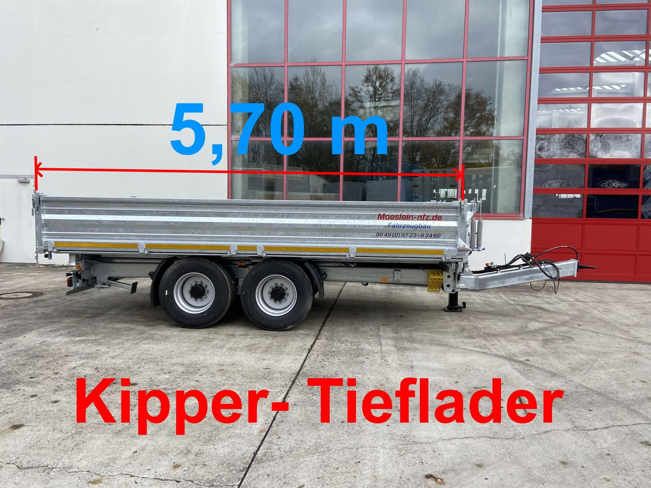Möslein 14 t Tandem- Kipper Tieflader 5,70 m lang, Brei - Самосвальный прицеп: фото 1 Möslein 14 t Tandem- Kipper Tieflader 5,70 m lang, Brei - Самосвальный прицеп: фото 1