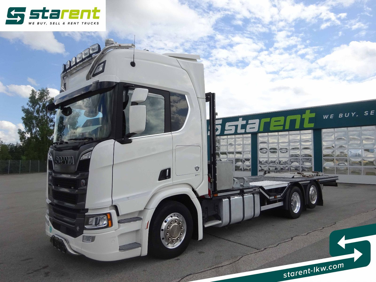 Scania R770 V8 Fahrzeugtransporter, Retarder, Seilwinde - Грузовик бортовой/ Платформа: фото 1 Scania R770 V8 Fahrzeugtransporter, Retarder, Seilwinde - Грузовик бортовой/ Платформа: фото 1