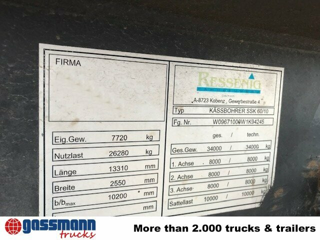 Полуприцеп цистерна для сыпучих грузов Для транспортировки силоса Kässbohrer Kässbohrer SSK 60/10-24 ADR, 60 cbm,: фото 7