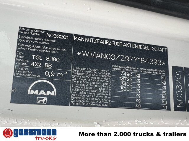 MAN TGL 8.180 4X2 BB, Meiller Kipper - Самосвал: фото 5 MAN TGL 8.180 4X2 BB, Meiller Kipper - Самосвал: фото 5