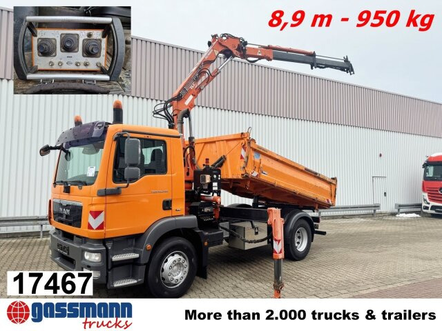 MAN TGM 18.290 4X2 BB mit Kran Atlas AK 92.2-A2, - Самосвал, Автоманипулятор: фото 1 MAN TGM 18.290 4X2 BB mit Kran Atlas AK 92.2-A2, - Самосвал, Автоманипулятор: фото 1