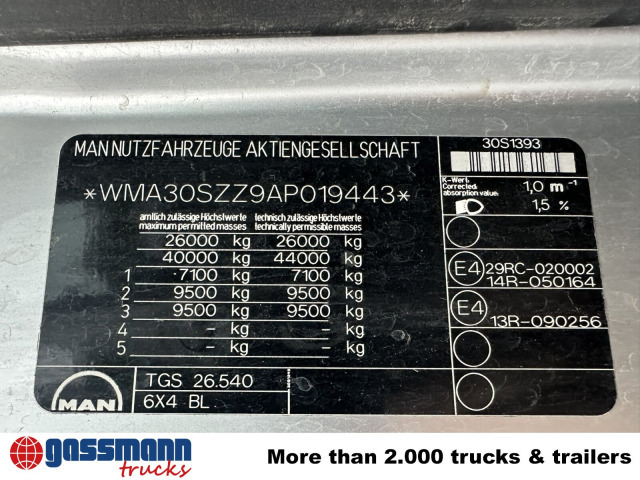 MAN TGS 26.540 6x4 BL, Bordmatik, Retarder, Meiller - Самосвал: фото 5 MAN TGS 26.540 6x4 BL, Bordmatik, Retarder, Meiller - Самосвал: фото 5
