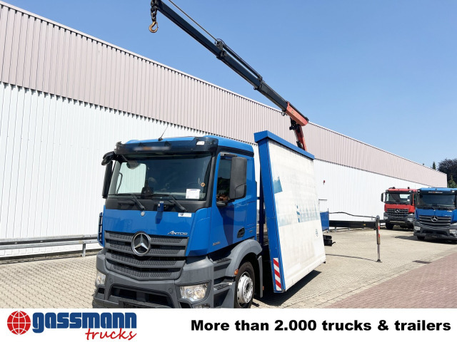 Грузовик бортовой/ Платформа, Автоманипулятор Mercedes-Benz Antos 1836 L 4x2, Glastransporter, Heckkran: фото 8