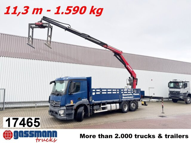 Mercedes-Benz Antos 2540 L 6x2, Lenkachse, HMF 2110-L3 - Грузовик бортовой/ Платформа, Автоманипулятор: фото 1 Mercedes-Benz Antos 2540 L 6x2, Lenkachse, HMF 2110-L3 - Грузовик бортовой/ Платформа, Автоманипулятор: фото 1
