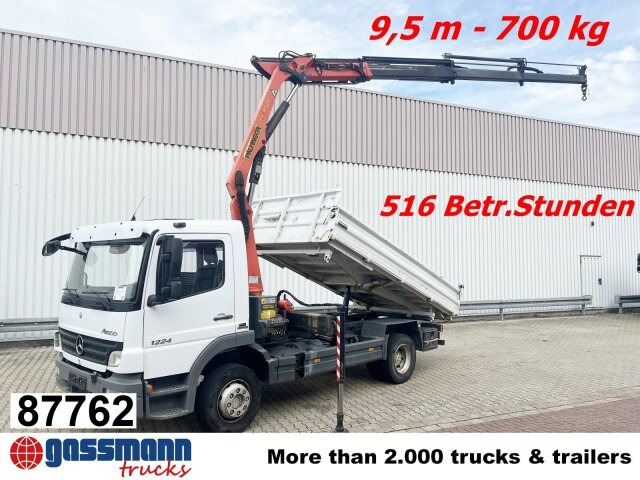 Mercedes-Benz Atego 1224 KK 4x2, 2x AHK, Kran Palfinger PK8501 - Самосвал, Автоманипулятор: фото 1 Mercedes-Benz Atego 1224 KK 4x2, 2x AHK, Kran Palfinger PK8501 - Самосвал, Автоманипулятор: фото 1