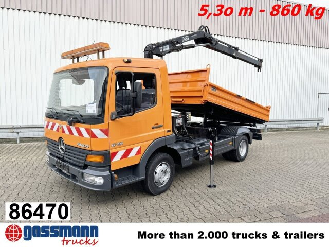 Mercedes-Benz Atego 815 K 4x2 mit Kran Hiab 055 B-1 CL - Самосвал, Автоманипулятор: фото 1 Mercedes-Benz Atego 815 K 4x2 mit Kran Hiab 055 B-1 CL - Самосвал, Автоманипулятор: фото 1
