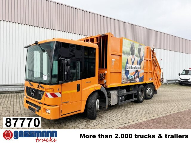 Mercedes-Benz Econic 2633 LL 6x2/4 NLA, EEV, Lenkachse, Haller - Мусоровоз: фото 1 Mercedes-Benz Econic 2633 LL 6x2/4 NLA, EEV, Lenkachse, Haller - Мусоровоз: фото 1