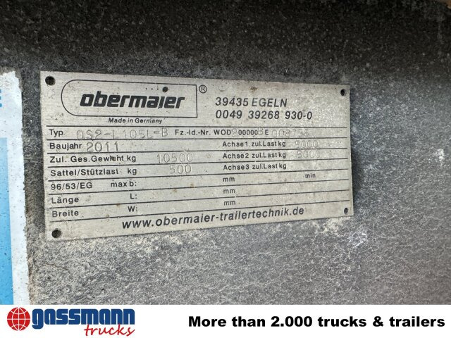 Obermaier OS2-L105 L/B, durchladbar, Edscha, - Прицеп бортовой/ Платформа: фото 5 Obermaier OS2-L105 L/B, durchladbar, Edscha, - Прицеп бортовой/ Платформа: фото 5