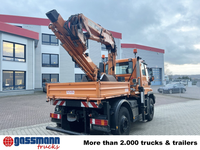 Самосвал, Автоманипулятор Unimog U400 4x4, Frontzapfwelle, Kipper, Kran MKG HKL: фото 13