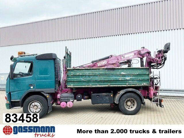 Volvo FM12-420 4x2 mit Heckkran Jonsered 1090, - Самосвал, Автоманипулятор: фото 1 Volvo FM12-420 4x2 mit Heckkran Jonsered 1090, - Самосвал, Автоманипулятор: фото 1