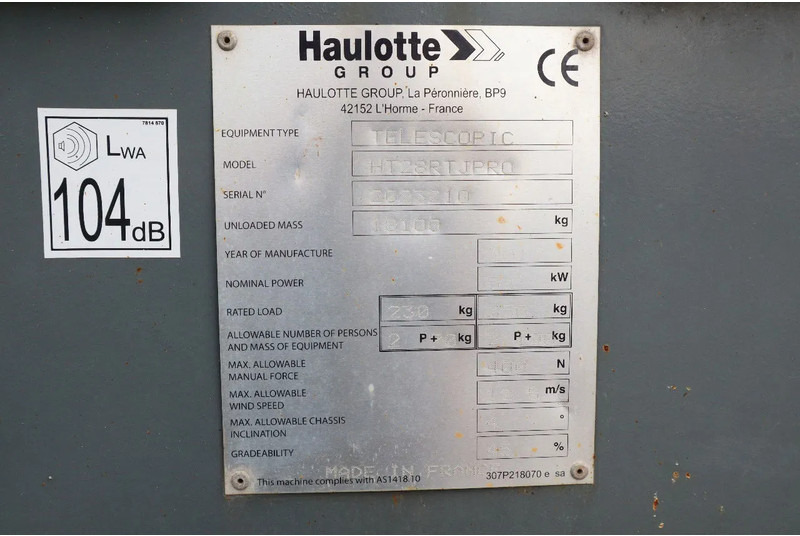 Телескопический подъемник Haulotte HT28 RTJ PRO | 28 METER | GOOD CONDITION: фото 18