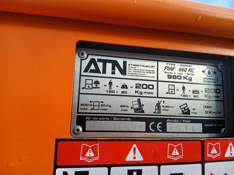 Atn PIAF 660 RC - Вертикальный мачтовый подъемник: фото 5 Atn PIAF 660 RC - Вертикальный мачтовый подъемник: фото 5