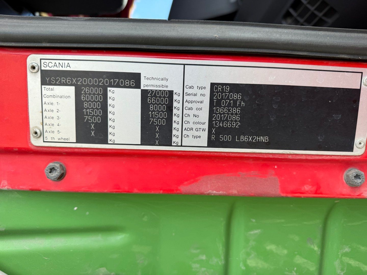 Самосвал Scania R500 V8 6x2  Highline / Cabel Tipper / Kipper: фото 13