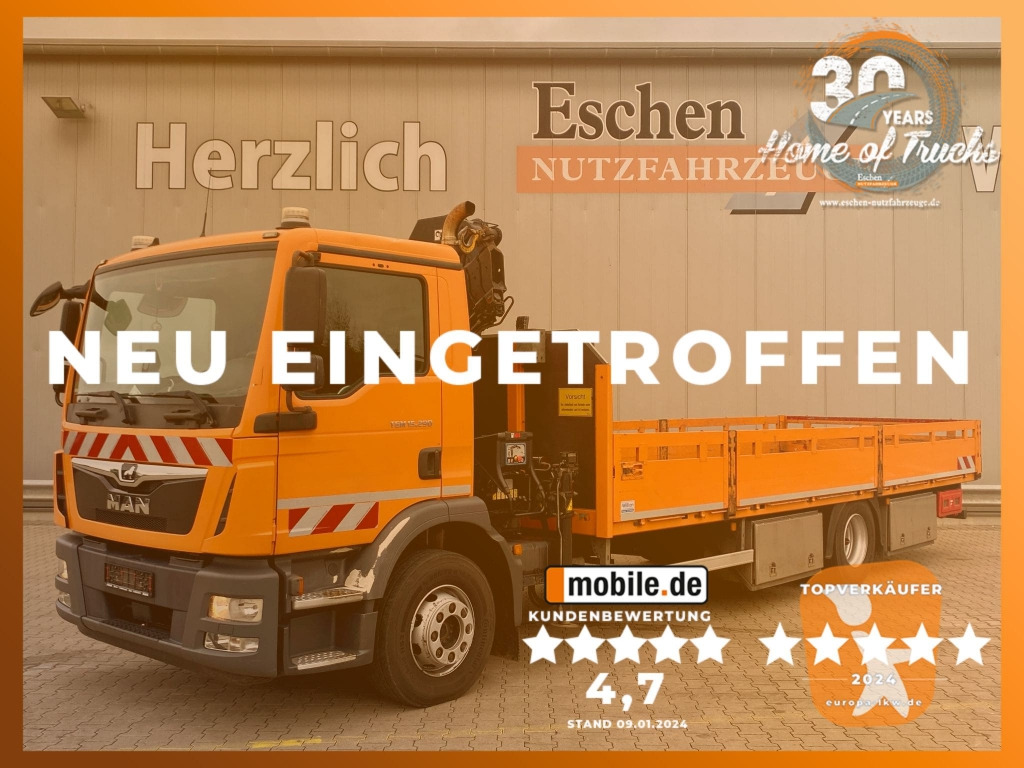 MAN TGM 15.290 4x2 BL / HIAB Faltkran - Грузовик бортовой/ Платформа, Автоманипулятор: фото 1 MAN TGM 15.290 4x2 BL / HIAB Faltkran - Грузовик бортовой/ Платформа, Автоманипулятор: фото 1