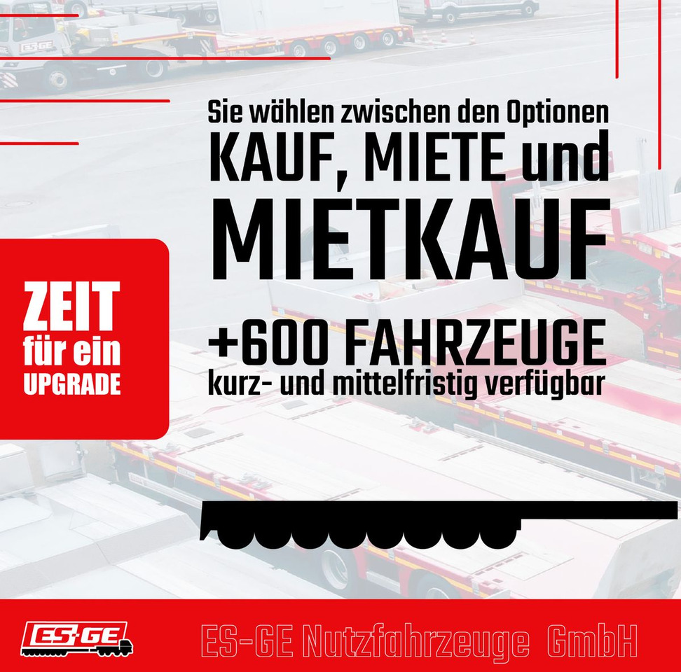Низкорамный полуприцеп ES-GE 4-Achs-Satteltieflader mit Curtainsider-Aufbau: фото 12
