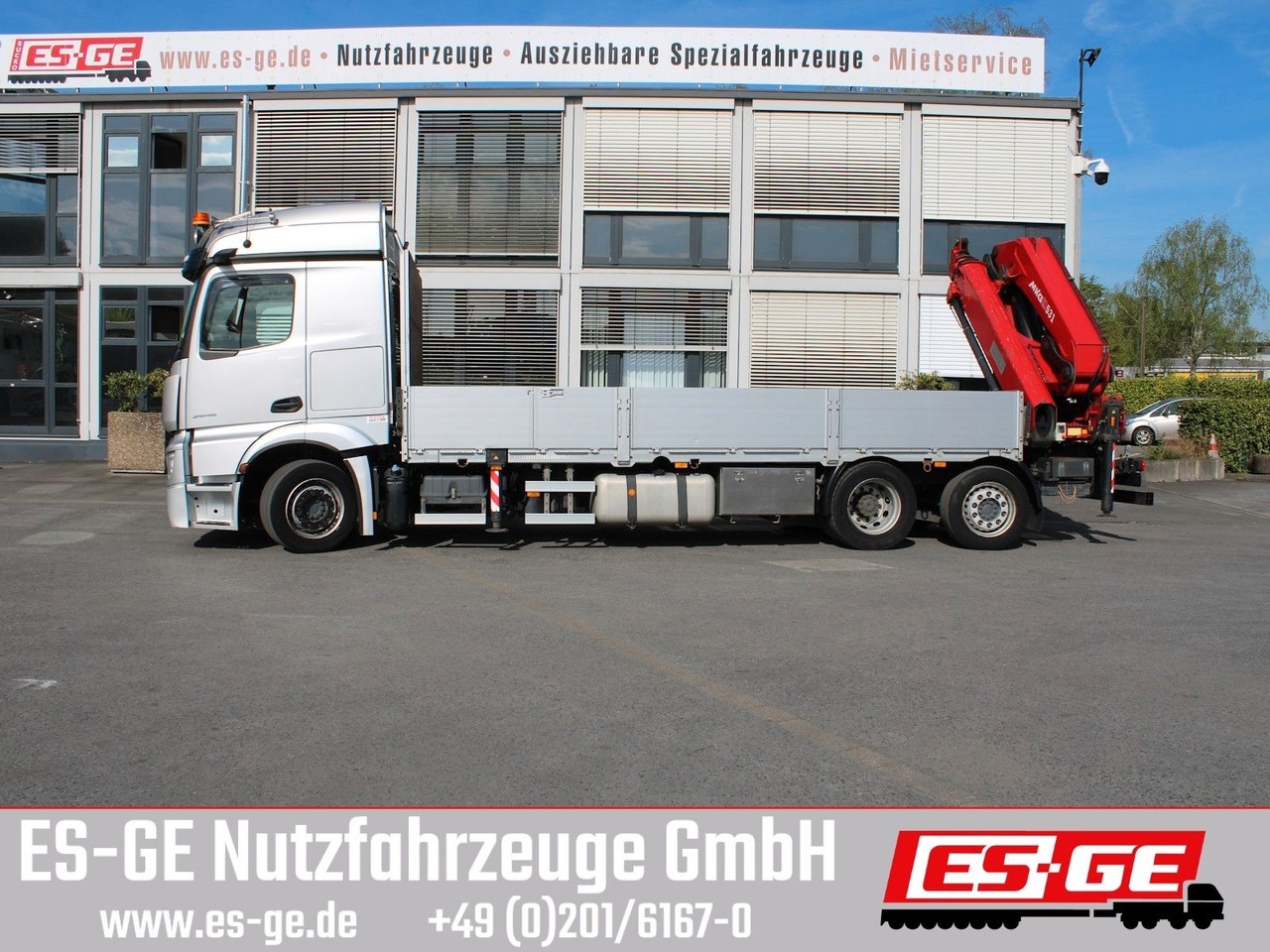 Mercedes-Benz 2546 L NR 6x2 Actros, Pritsche, MKG HLK 531 a5 - Грузовик бортовой/ Платформа, Автоманипулятор: фото 1 Mercedes-Benz 2546 L NR 6x2 Actros, Pritsche, MKG HLK 531 a5 - Грузовик бортовой/ Платформа, Автоманипулятор: фото 1
