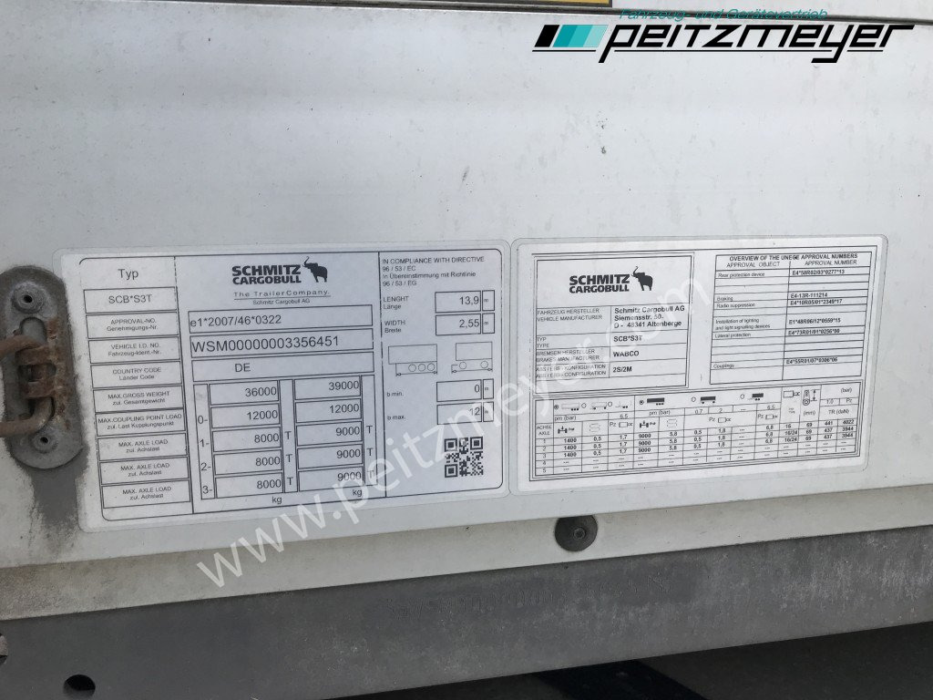 Тентованный полуприцеп SCHMITZ 3 Achs Pritschenauflieger SCS 24/L-13.62 Mega, Power-Curtain Jumbo, Edscha, RSAB,: фото 26