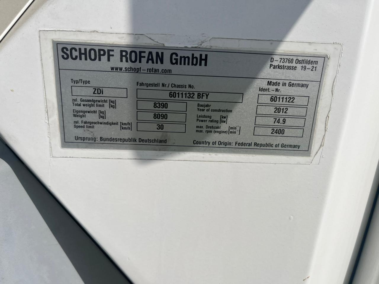 Schopf Rofan ZDi Diesel Tractor 8Tons - Аэродромный тягач: фото 4 Schopf Rofan ZDi Diesel Tractor 8Tons - Аэродромный тягач: фото 4