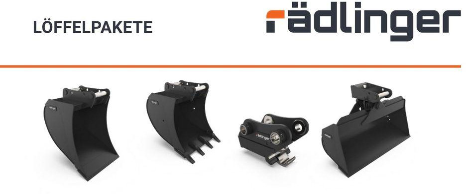 Rädlinger Löffelpaket 2,6 - 3,5 to mit MS 03 Schnellwechsler Cat - Ковш для экскаватора: фото 1 Rädlinger Löffelpaket 2,6 - 3,5 to mit MS 03 Schnellwechsler Cat - Ковш для экскаватора: фото 1