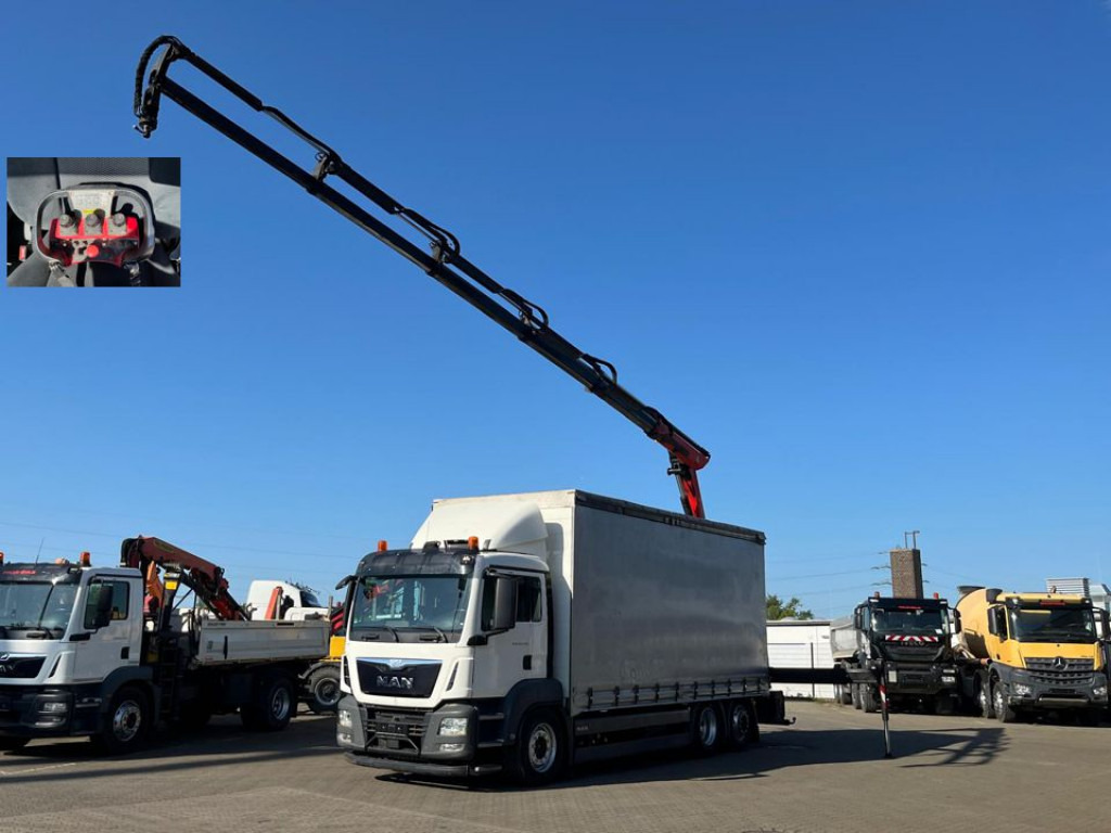 MAN MAN TG-S Pritsche Heckkran 26.400 6x2-2 BL 5xhydr.Ausschub, Funk - Тентованный грузовик, Автоманипулятор: фото 1 MAN MAN TG-S Pritsche Heckkran 26.400 6x2-2 BL 5xhydr.Ausschub, Funk - Тентованный грузовик, Автоманипулятор: фото 1