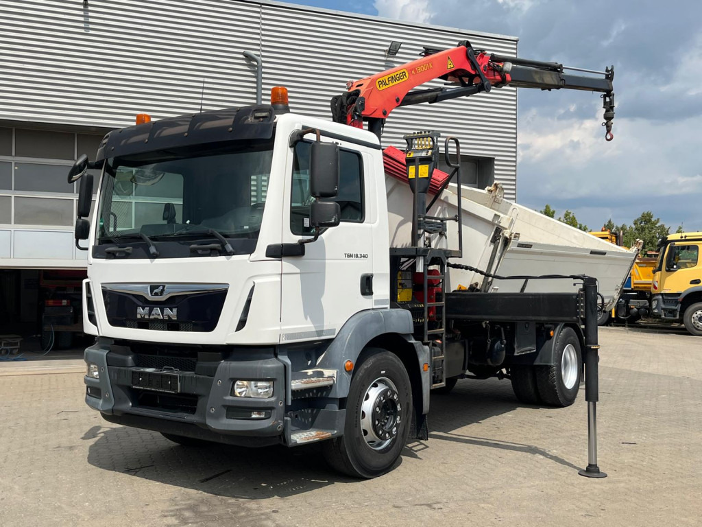 MAN TG-M 18.340 4x2 2-Achs Kipper Kran Palf. PK 13001 KA - Самосвал, Автоманипулятор: фото 1 MAN TG-M 18.340 4x2 2-Achs Kipper Kran Palf. PK 13001 KA - Самосвал, Автоманипулятор: фото 1