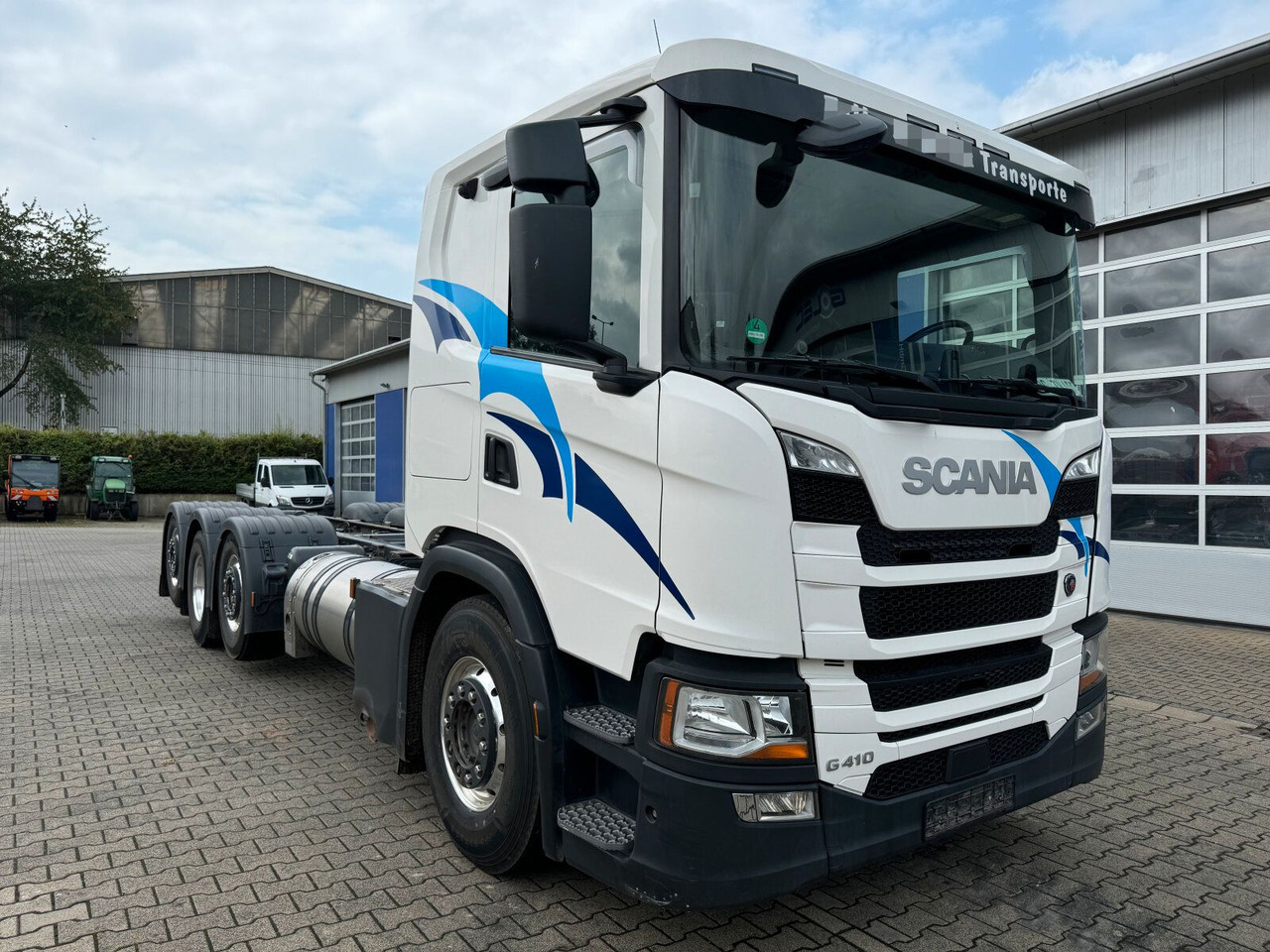 Scania G 410 B8x2*6 NB LNG Fahrgestell Nebenantrieb - Грузовик-шасси, Автоманипулятор: фото 1 Scania G 410 B8x2*6 NB LNG Fahrgestell Nebenantrieb - Грузовик-шасси, Автоманипулятор: фото 1