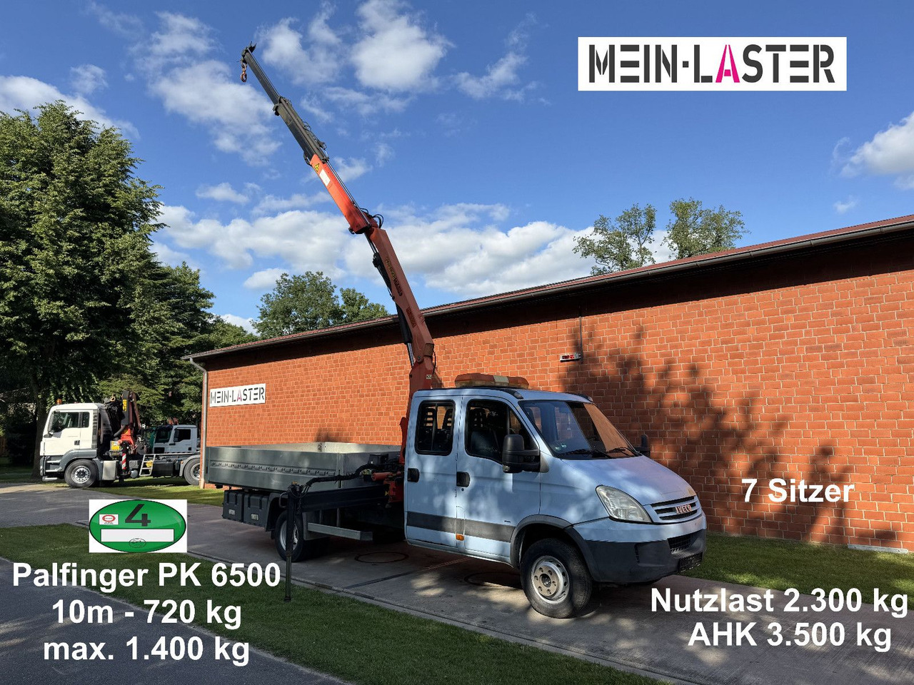 Iveco 65C180 3.0d Palfinger PK 6500 7 Sitzer NL 2300kg - Малотоннажный бортовой грузовик, Грузопассажирский фургон: фото 1 Iveco 65C180 3.0d Palfinger PK 6500 7 Sitzer NL 2300kg - Малотоннажный бортовой грузовик, Грузопассажирский фургон: фото 1