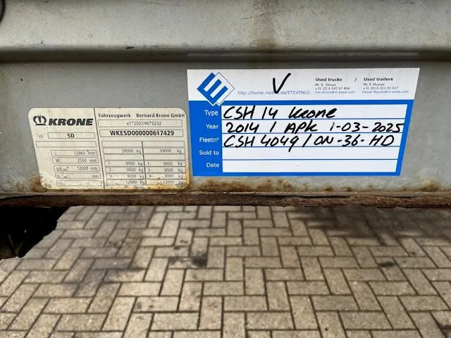 Krone multiple 2014 & 2015 XL P400 mega huckepack curtain sided trailer stacks - Полуприцеп-фургон: фото 2 Krone multiple 2014 & 2015 XL P400 mega huckepack curtain sided trailer stacks - Полуприцеп-фургон: фото 2