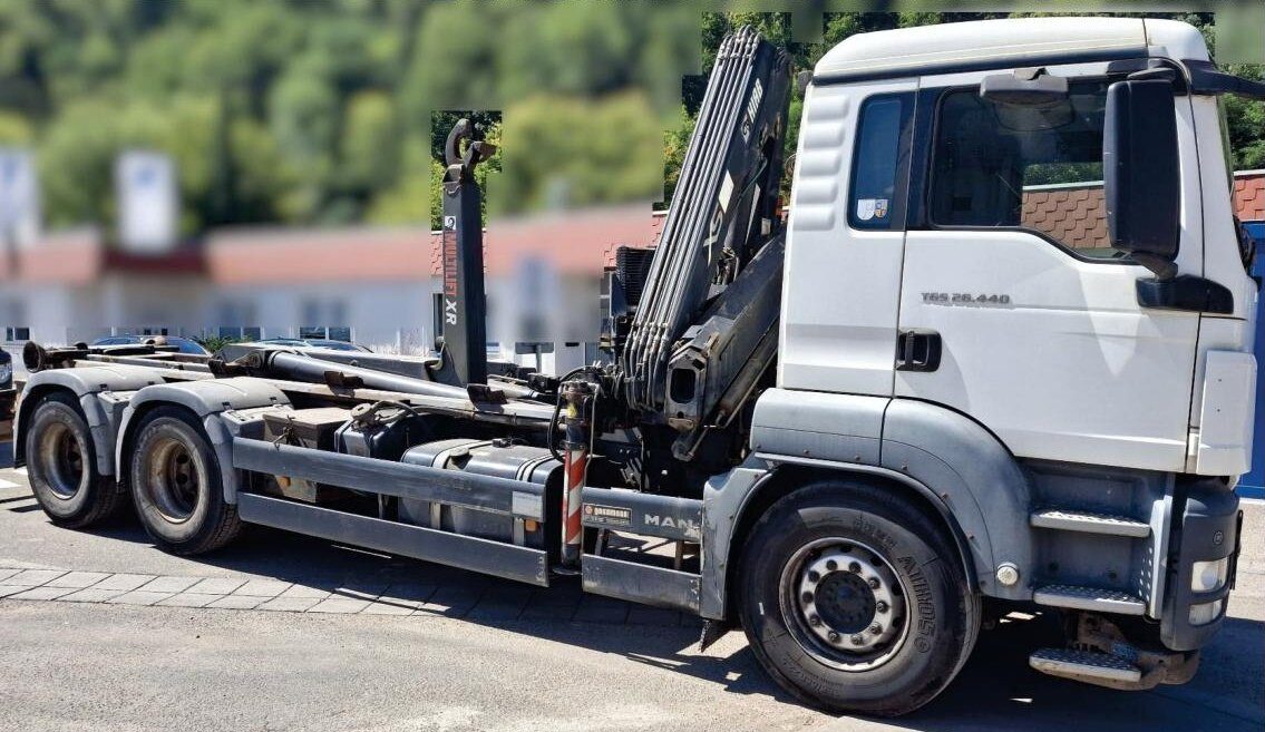 MAN TGS 26.440 BB 6x4 TGS 26.440 BB/6x4 Hiab Kran 166 BS-2-Hiduo, Multilift XR 21 S 59 Abrollanlage - Крюковой мультилифт, Автоманипулятор: фото 1 MAN TGS 26.440 BB 6x4 TGS 26.440 BB/6x4 Hiab Kran 166 BS-2-Hiduo, Multilift XR 21 S 59 Abrollanlage - Крюковой мультилифт, Автоманипулятор: фото 1