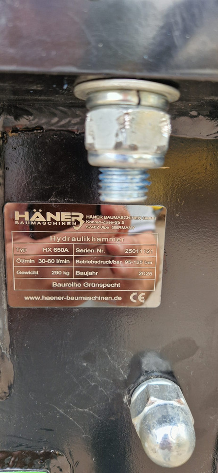 Häner HX650A - Гидромолот для Экскаваторов: фото 3 Häner HX650A - Гидромолот для Экскаваторов: фото 3