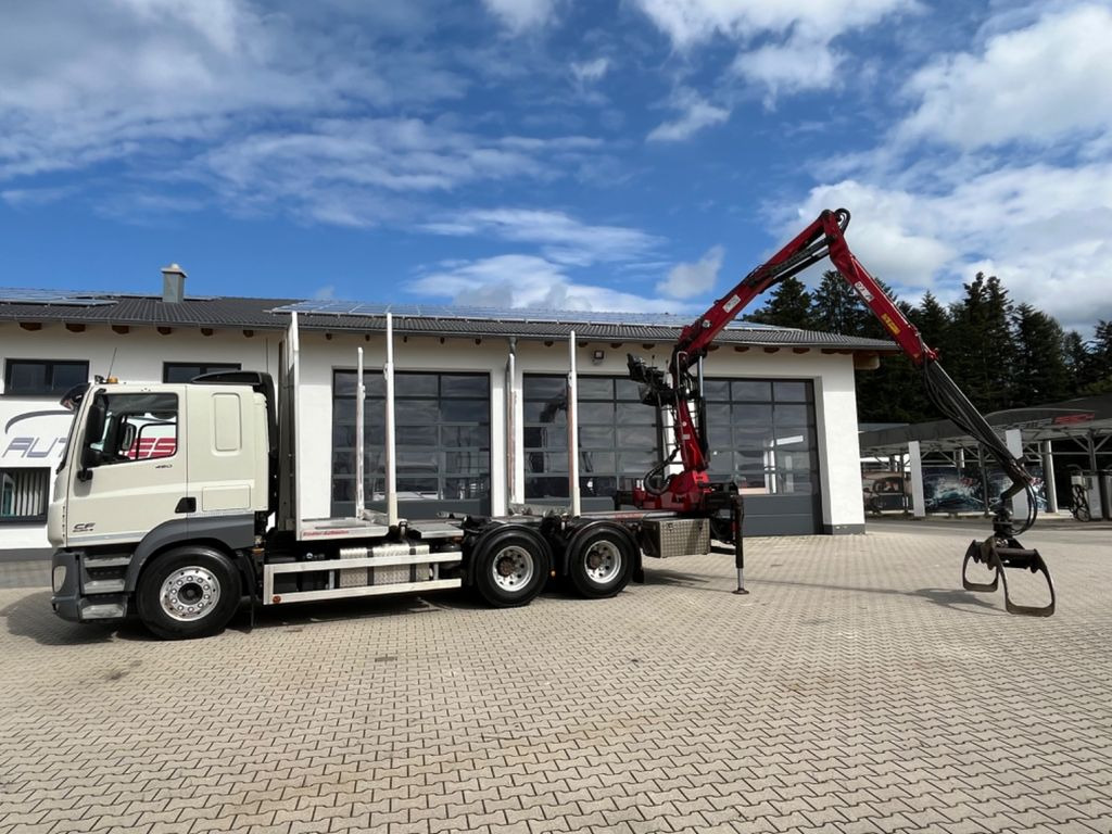 DAF CF 460 6x4 mit Riedler Holzaufb. Penz Kran 12Z - Лесовоз, Автоманипулятор: фото 1 DAF CF 460 6x4 mit Riedler Holzaufb. Penz Kran 12Z - Лесовоз, Автоманипулятор: фото 1