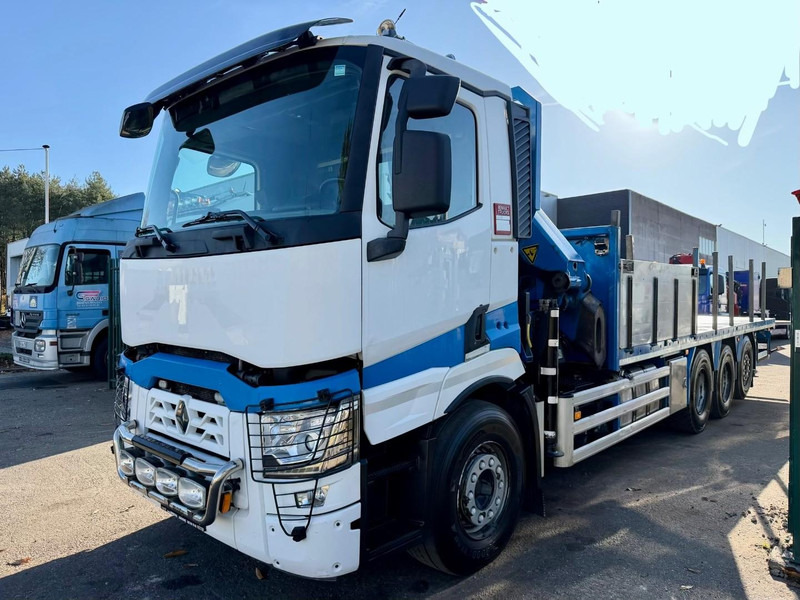 Renault C480 8x4 Pritsche + Kran (20m!) PALFINGER PK33002-EH E (6x) - PLATFORM 8m25 - LIFT/STEERING - GOOD TIRES - BE TRUCK - Грузовик бортовой/ Платформа, Автоманипулятор: фото 3 Renault C480 8x4 Pritsche + Kran (20m!) PALFINGER PK33002-EH E (6x) - PLATFORM 8m25 - LIFT/STEERING - GOOD TIRES - BE TRUCK - Грузовик бортовой/ Платформа, Автоманипулятор: фото 3