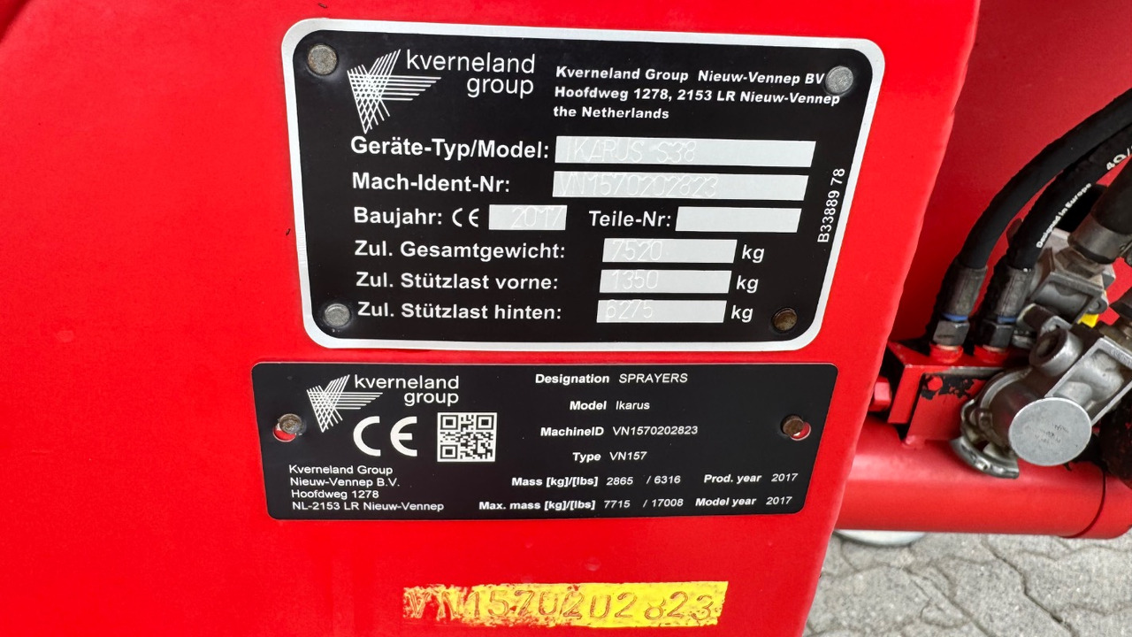 Kverneland Ikarus S38 27m - Опрыскиватель: фото 3 Kverneland Ikarus S38 27m - Опрыскиватель: фото 3