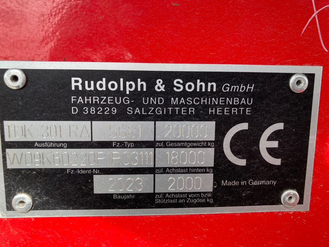 Rudolph TDK 301 RA - Сельскохозяйственный прицеп-самосвал: фото 4 Rudolph TDK 301 RA - Сельскохозяйственный прицеп-самосвал: фото 4