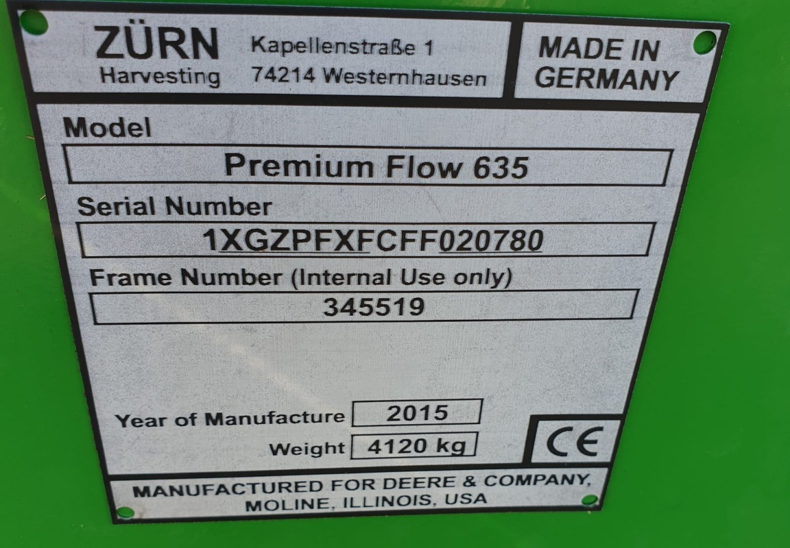 John Deere 635 PREMIUMFLOW - Зерноуборочный комбайн: фото 3 John Deere 635 PREMIUMFLOW - Зерноуборочный комбайн: фото 3