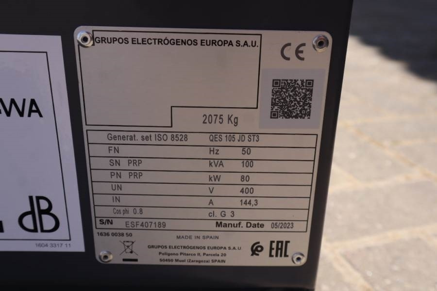 Электрогенератор Atlas Copco QES 105 JD ST3 Valid inspection, *Guarantee! Diese: фото 13