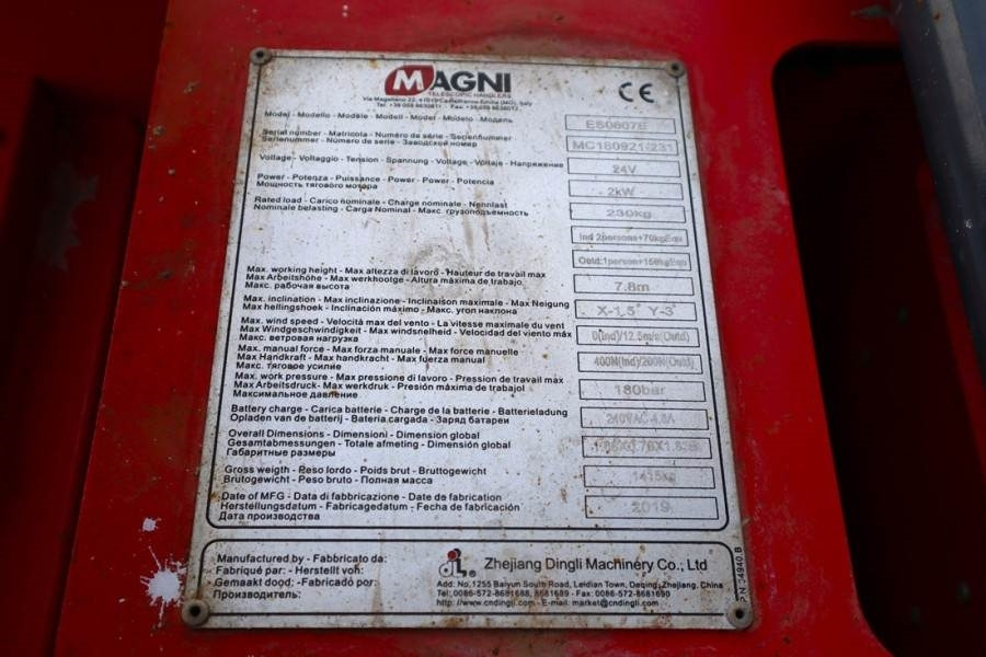 Ножничный подъемник Magni ES0807E Available Directly From Stock, Electric, 7: фото 14 Ножничный подъемник Magni ES0807E Available Directly From Stock, Electric, 7: фото 14