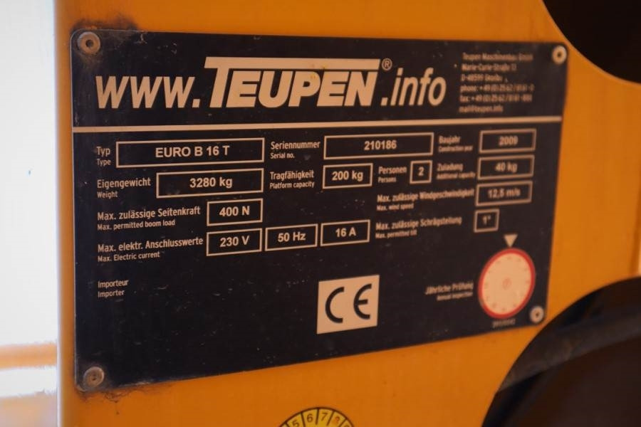 Teupen EURO B16T Driving Licence B/3, Diesel, 16m Working - Грузовик с подъемником: фото 5 Teupen EURO B16T Driving Licence B/3, Diesel, 16m Working - Грузовик с подъемником: фото 5