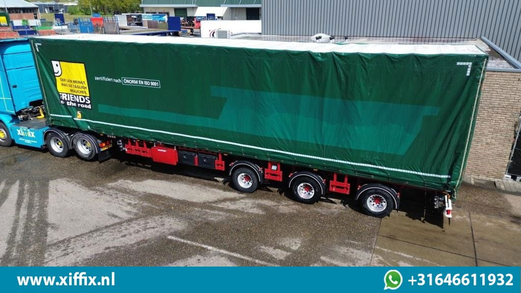 Meusburger 3-ass. Vlakke dubbel 2x uitschuifbare oplegger met huifopbouw / 3x ge - Полуприцеп бортовой/ Платформа: фото 4 Meusburger 3-ass. Vlakke dubbel 2x uitschuifbare oplegger met huifopbouw / 3x ge - Полуприцеп бортовой/ Платформа: фото 4