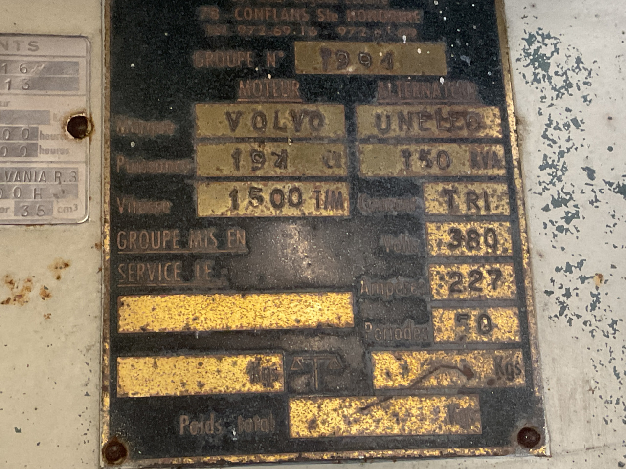 Volvo 150KVA Generator, Low hours. - Электрогенератор: фото 3 Volvo 150KVA Generator, Low hours. - Электрогенератор: фото 3