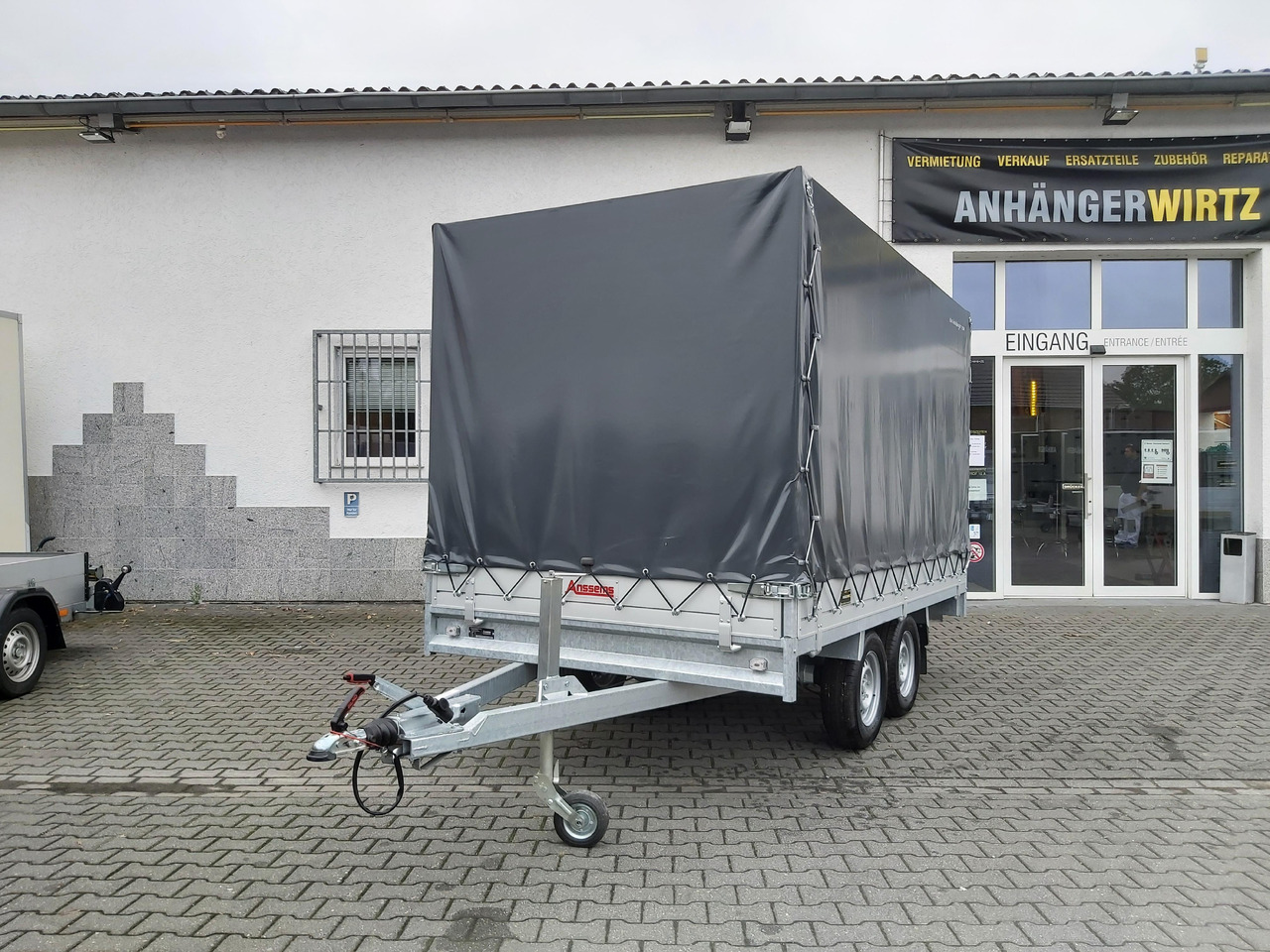Anssems Hochlader PSX - S 2500 325x178x30cm 180cm Hochplane grau (L) 2500kg Aktion - Тентованный прицеп: фото 4 Anssems Hochlader PSX - S 2500 325x178x30cm 180cm Hochplane grau (L) 2500kg Aktion - Тентованный прицеп: фото 4