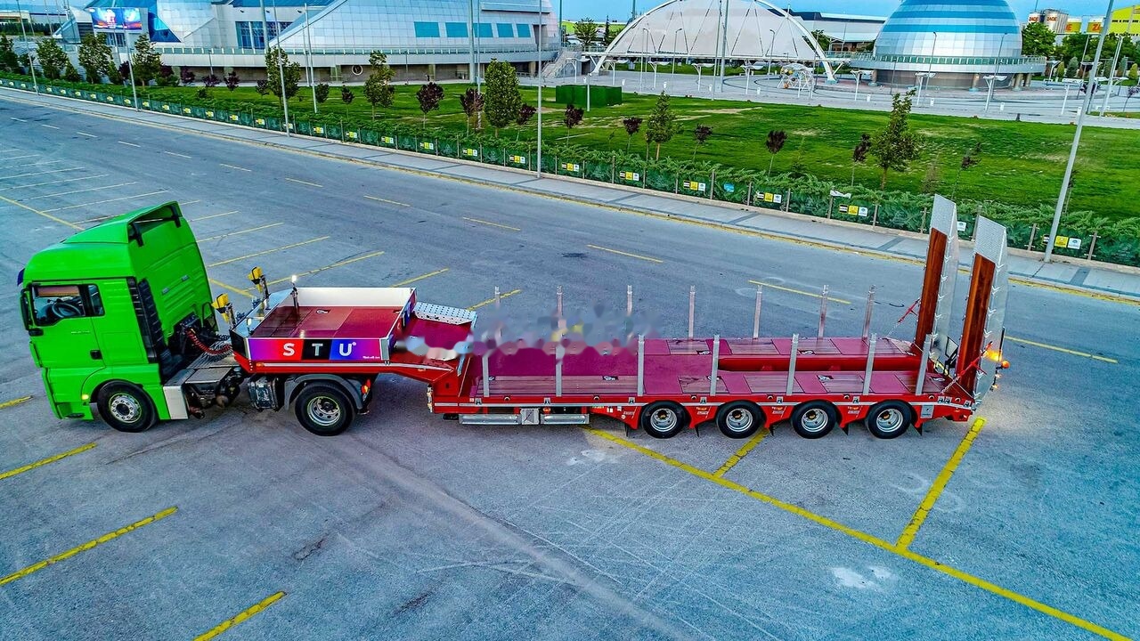 Новый Низкорамный полуприцеп STU 4 Axle Extendable Lowbed Trailer: фото 7