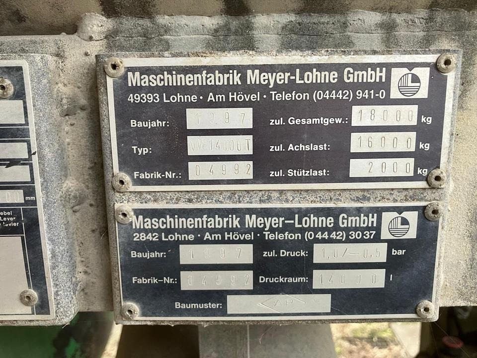 Güllefass Güllewagen Meyer-Lohne 14000l 18m Schleppschlauch - Цистерна для жидкого навоза: фото 3 Güllefass Güllewagen Meyer-Lohne 14000l 18m Schleppschlauch - Цистерна для жидкого навоза: фото 3